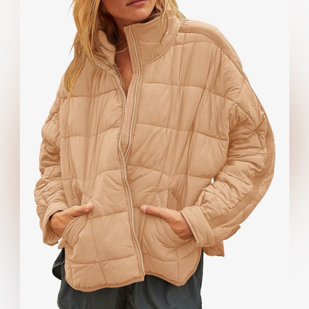 Jawmeu Women's Lightweight Jacket Pale Orange Women’s Size M